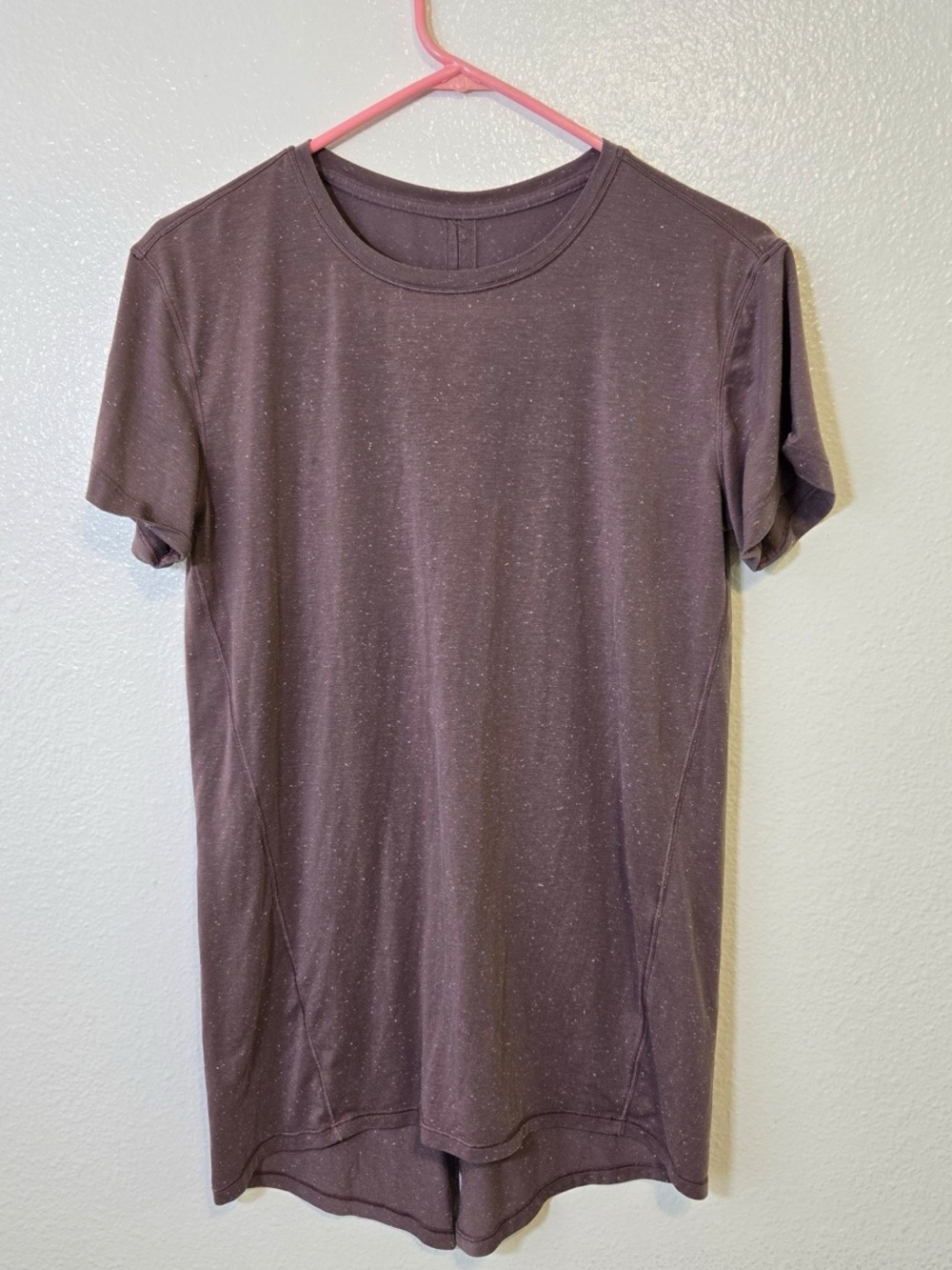 lululemon Speckled Plum Short Sleeve Crew Tee